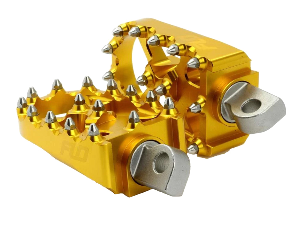Footpegs; V2 MX, Gold, HD Clevis