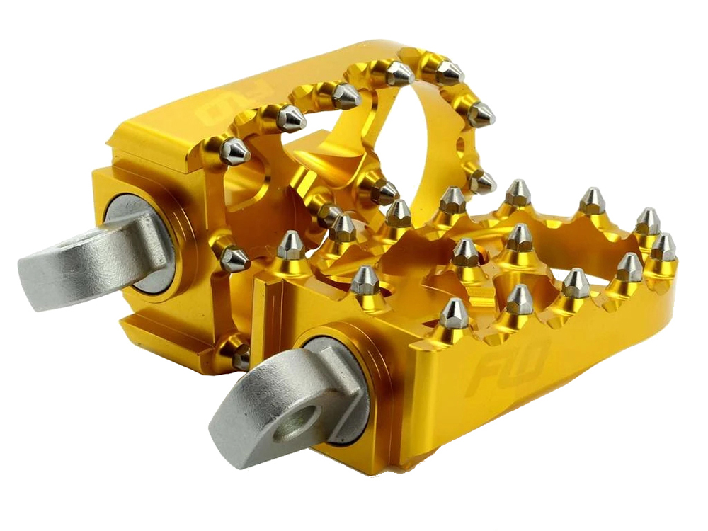 Footpegs; V2 MX, Gold, HD Clevis