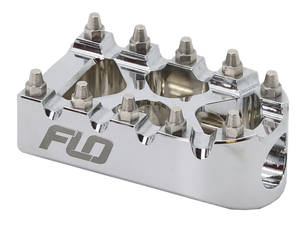 Flo Motorsports Brake & Shiftpeg – Chrome.