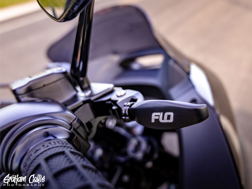 Flo Motorsports Short MX Levers – Black. Fits Touring Most 2021-2024 with Cable Clutch