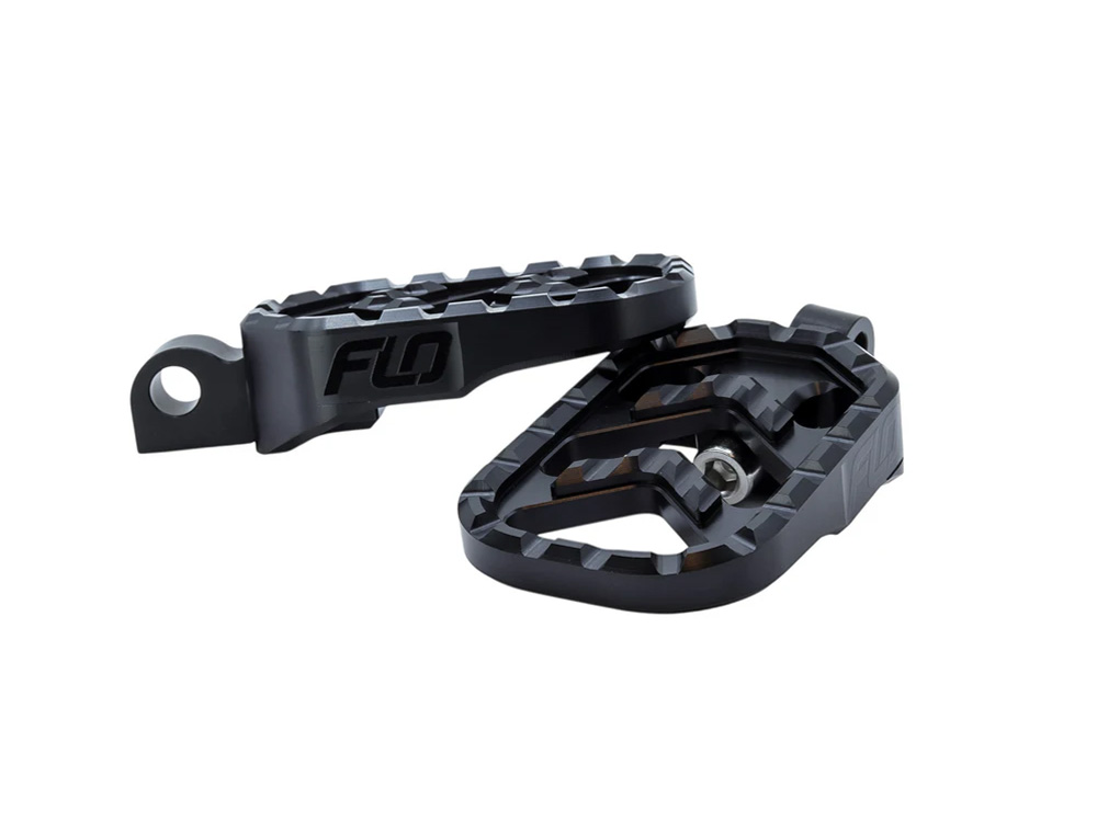 Flo Motorsports Savage Series Footpegs with HD Male Mount – Black