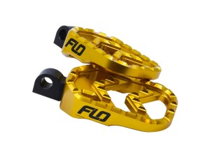 Flo Motorsports Savage Series Footpegs with HD Male Mount – Gold Flo Motorsports Savage Series Footpegs with HD Male Mount – Gold
