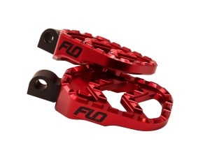 Flo Motorsports Savage Series Footpegs with HD Male Mount – Red Flo Motorsports Savage Series Footpegs with HD Male Mount – Red