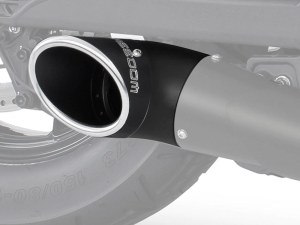 FREEDOM PERFORMANCE EXHAUST 4.5in. Turnout Billet End Cap with Billet Elbow – Black FREEDOM PERFORMANCE EXHAUST 4.5in. Turnout Billet End Cap with Billet Elbow – Black