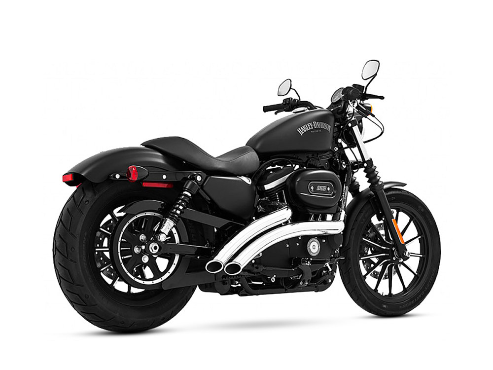 FREEDOM PERFORMANCE EXHAUST Radical Radius Exhaust – Chrome with Chrome End Caps. Fits Sportster 1986-2021.