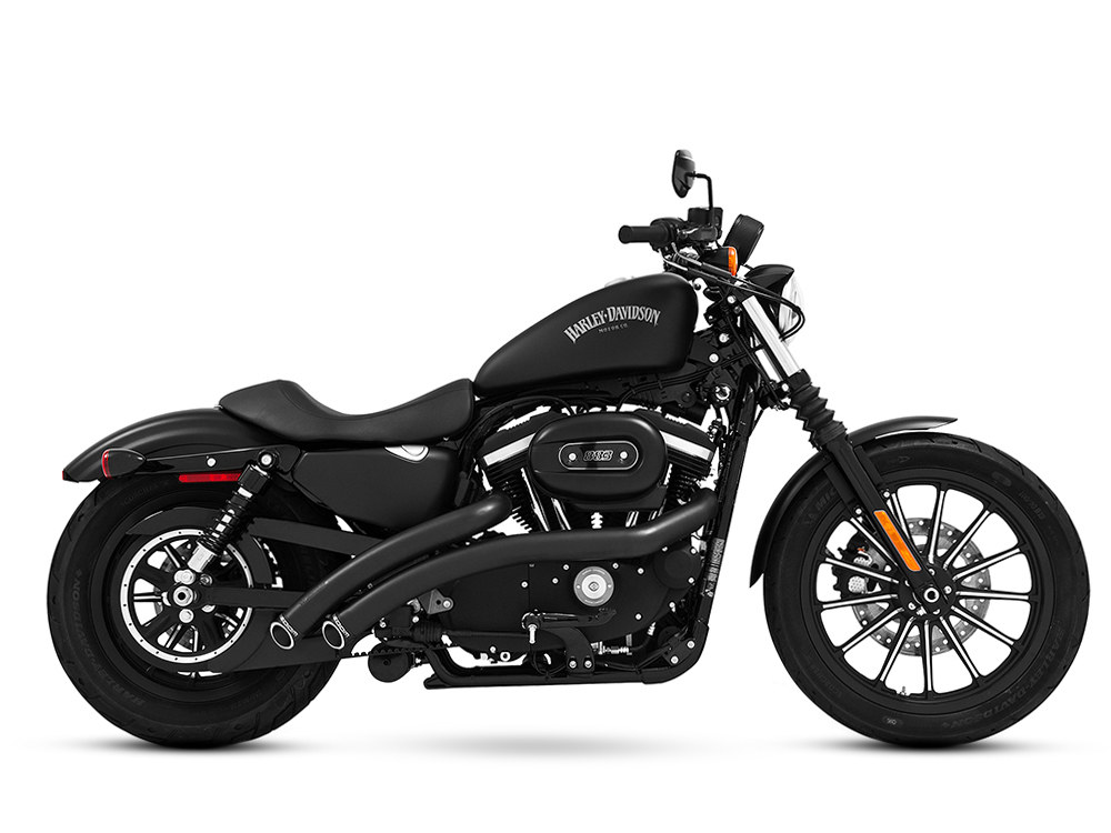 FREEDOM PERFORMANCE EXHAUST Radical Radius Exhaust – Black with Black End Caps. Fits Sportster 1986-2021.