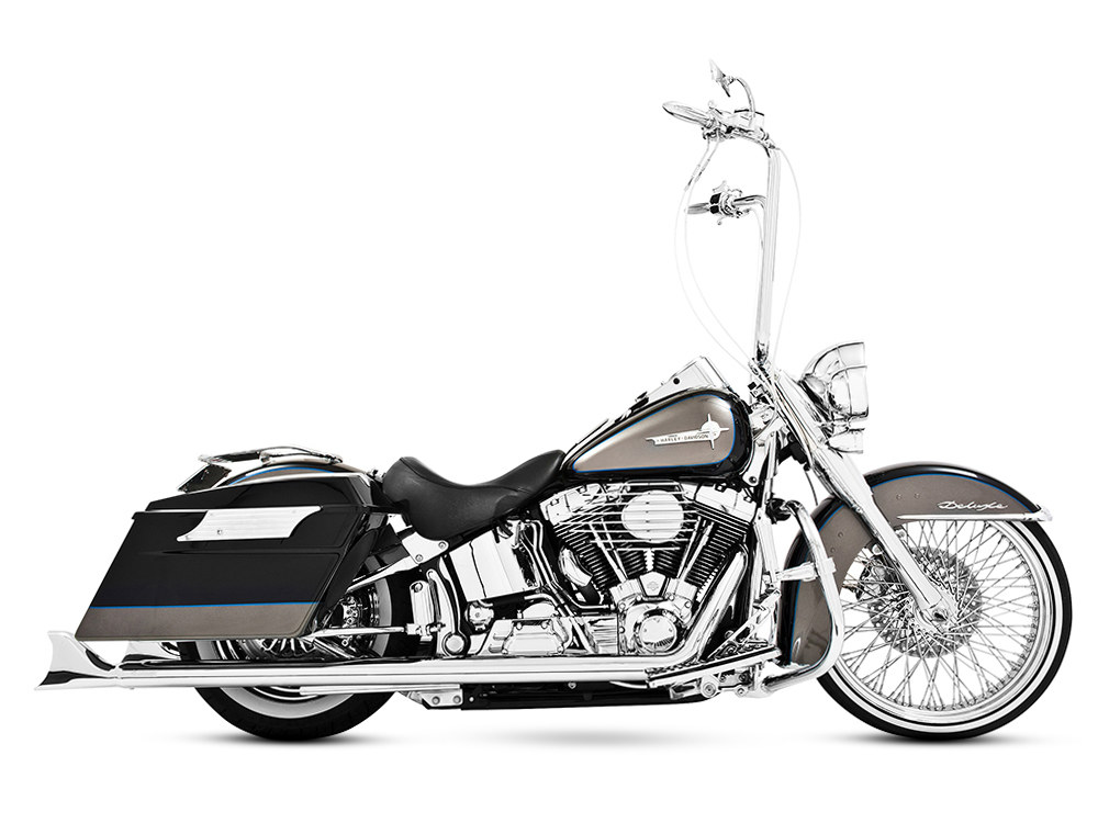 FREEDOM PERFORMANCE EXHAUST 36in. True Dual SharkTail Exhaust – Chrome. Fits Softail 2007-2017.