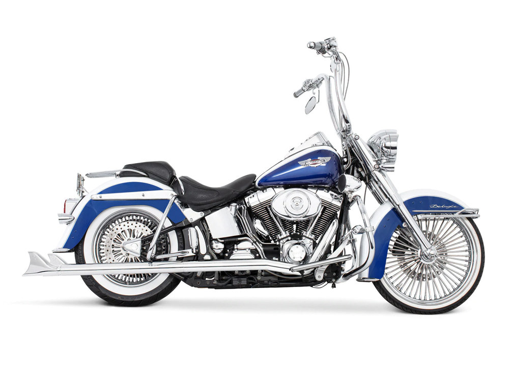 FREEDOM PERFORMANCE EXHAUST 36in. True Dual SharkTail Exhaust – Chrome. Fits Softail 2007-2017.