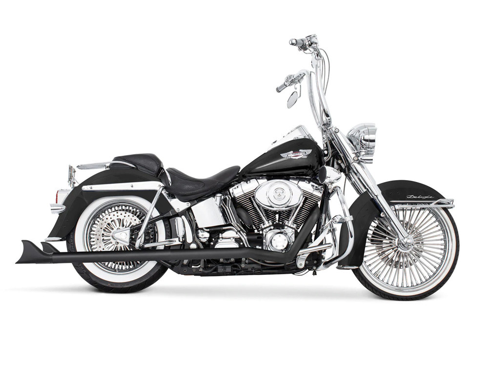 FREEDOM PERFORMANCE EXHAUST 36in. True Dual SharkTail Exhaust – Black. Fits Softail 2007-2017.