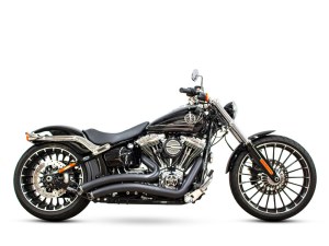 FREEDOM PERFORMANCE EXHAUST Sharp Curve Radius Exhaust – Black with Black End Caps. Fits Softail Breakout 2013-2017 & Rocker 2008-2011. FREEDOM PERFORMANCE EXHAUST Sharp Curve Radius Exhaust – Black with Black End Caps. Fits Softail Breakout 2013-2017 & Rocker 2008-2011.