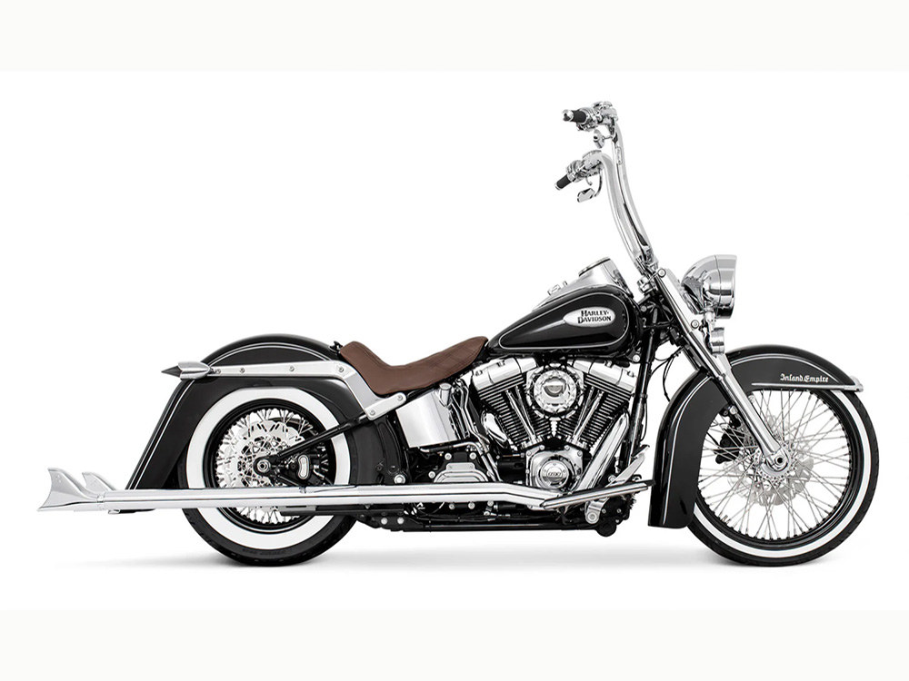 FREEDOM PERFORMANCE EXHAUST 39in. True Dual SharkTail Exhaust – Chrome. Fits Softail 1997-2006