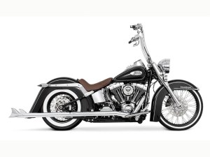 FREEDOM PERFORMANCE EXHAUST 39in. True Dual SharkTail Exhaust – Chrome. Fits Softail 1997-2006 FREEDOM PERFORMANCE EXHAUST 39in. True Dual SharkTail Exhaust – Chrome. Fits Softail 1997-2006