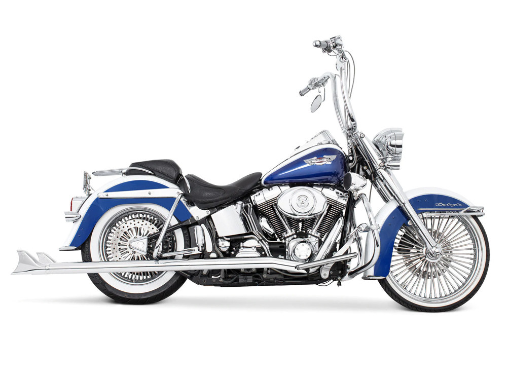 FREEDOM PERFORMANCE EXHAUST 39in. True Dual SharkTail Exhaust – Chrome. Fits Softail 2007-2017.
