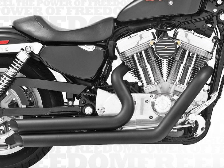 FREEDOM PERFORMANCE EXHAUST Amendment Exhaust – Black. Fits Sportster 2004-2021