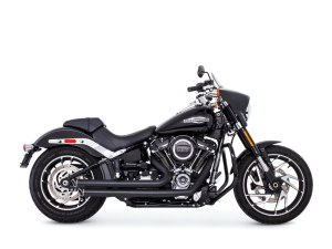 FREEDOM PERFORMANCE EXHAUST Independence Staggered Slash Exhaust – Black with Black End Caps. Fits Softail 2018up. FREEDOM PERFORMANCE EXHAUST Independence Staggered Slash Exhaust – Black with Black End Caps. Fits Softail 2018up.