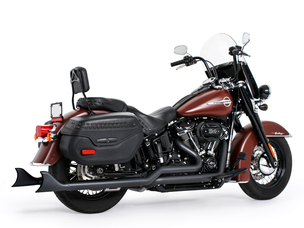 FREEDOM PERFORMANCE EXHAUST 36in. True Dual SharkTail Exhaust – Black. Fits Softail 2018up.