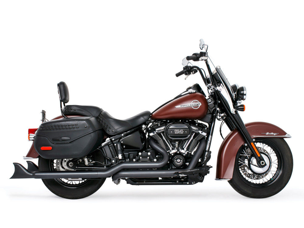 FREEDOM PERFORMANCE EXHAUST 36in. True Dual SharkTail Exhaust – Black. Fits Softail 2018up.