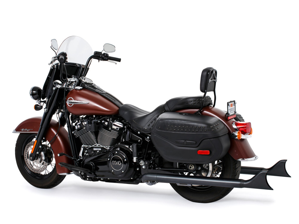 FREEDOM PERFORMANCE EXHAUST 39in. True Dual SharkTail Exhaust – Black. Fits Softail 2018up.