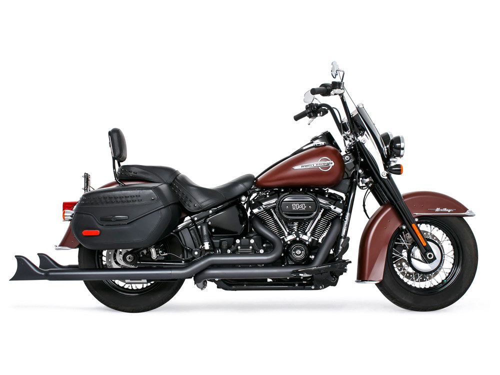FREEDOM PERFORMANCE EXHAUST 39in. True Dual SharkTail Exhaust – Black. Fits Softail 2018up.
