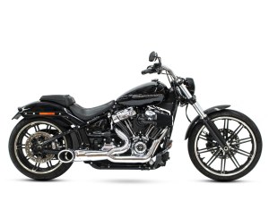 FREEDOM PERFORMANCE EXHAUST Turnout 2-into-1 Exhaust – Chrome with Black End Cap. Fits Softail 2018up. FREEDOM PERFORMANCE EXHAUST Turnout 2-into-1 Exhaust – Chrome with Black End Cap. Fits Softail 2018up.