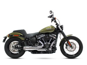 FREEDOM PERFORMANCE EXHAUST Combat Shorty 2-into-1 Exhaust – Chrome with Chrome End Cap. Fits Softail 2018up. FREEDOM PERFORMANCE EXHAUST Combat Shorty 2-into-1 Exhaust – Chrome with Chrome End Cap. Fits Softail 2018up.
