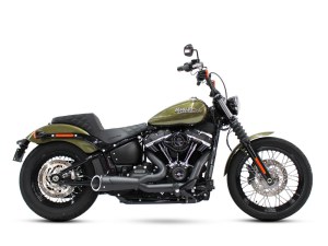 FREEDOM PERFORMANCE EXHAUST Combat Shorty 2-into-1 Exhaust – Black with Black End Cap. Fits Softail 2018up. FREEDOM PERFORMANCE EXHAUST Combat Shorty 2-into-1 Exhaust – Black with Black End Cap. Fits Softail 2018up.