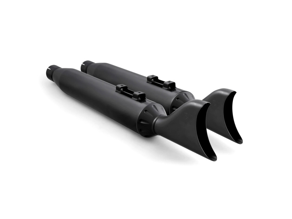 FREEDOM PERFORMANCE EXHAUST 4in. Sharktail Slip-On Mufflers – Black. Fits Touring 2017up.