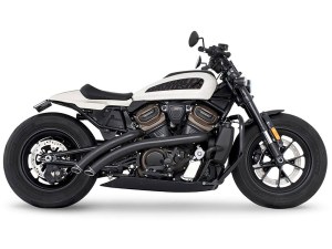 FREEDOM PERFORMANCE EXHAUST Radical Radius Exhaust – Black with Black End Caps. Fits Sportster S 2021-2023 FREEDOM PERFORMANCE EXHAUST Radical Radius Exhaust – Black with Black End Caps. Fits Sportster S 2021-2023