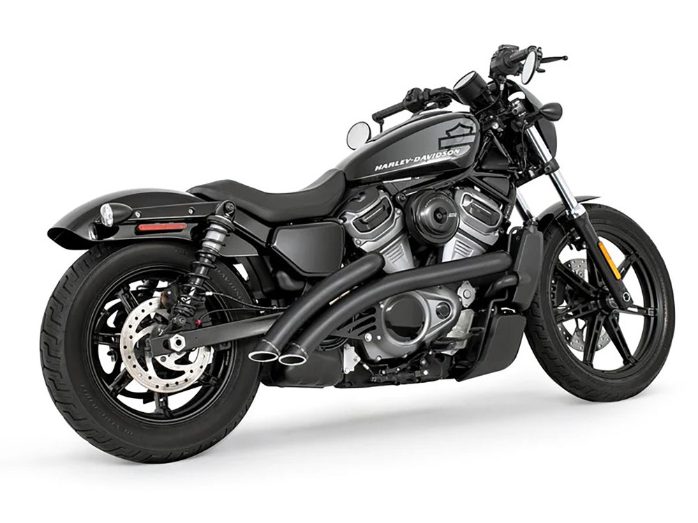 FREEDOM PERFORMANCE EXHAUST Radical Radius Exhaust – Black with Black End Caps. Fits Nightster 975 2022up.