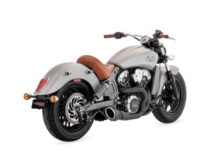 FREEDOM PERFORMANCE EXHAUST Combat 2-into-1 Exhaust – Black with Black End Cap. Fits Indian Scout 2015-2024 FREEDOM PERFORMANCE EXHAUST Combat 2-into-1 Exhaust – Black with Black End Cap. Fits Indian Scout 2015-2024