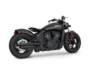 FREEDOM PERFORMANCE EXHAUST 2.5in. Slip-On Mufflers – Black with Black Straight End Caps. Fits Indian Scout 2015-2024 FREEDOM PERFORMANCE EXHAUST 2.5in. Slip-On Mufflers – Black with Black Straight End Caps. Fits Indian Scout 2015-2024