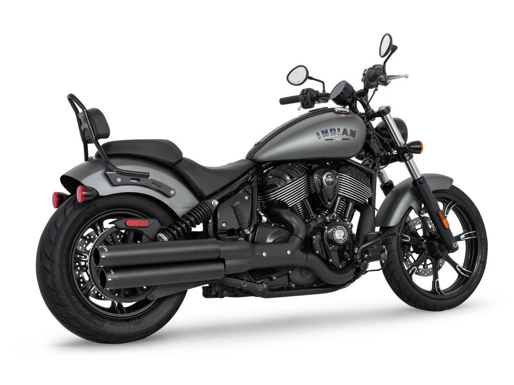 FREEDOM PERFORMANCE EXHAUST 3.25in. Slip-On Mufflers – Black with Black Signature End Caps. Fits Indian Cruiser 2022up