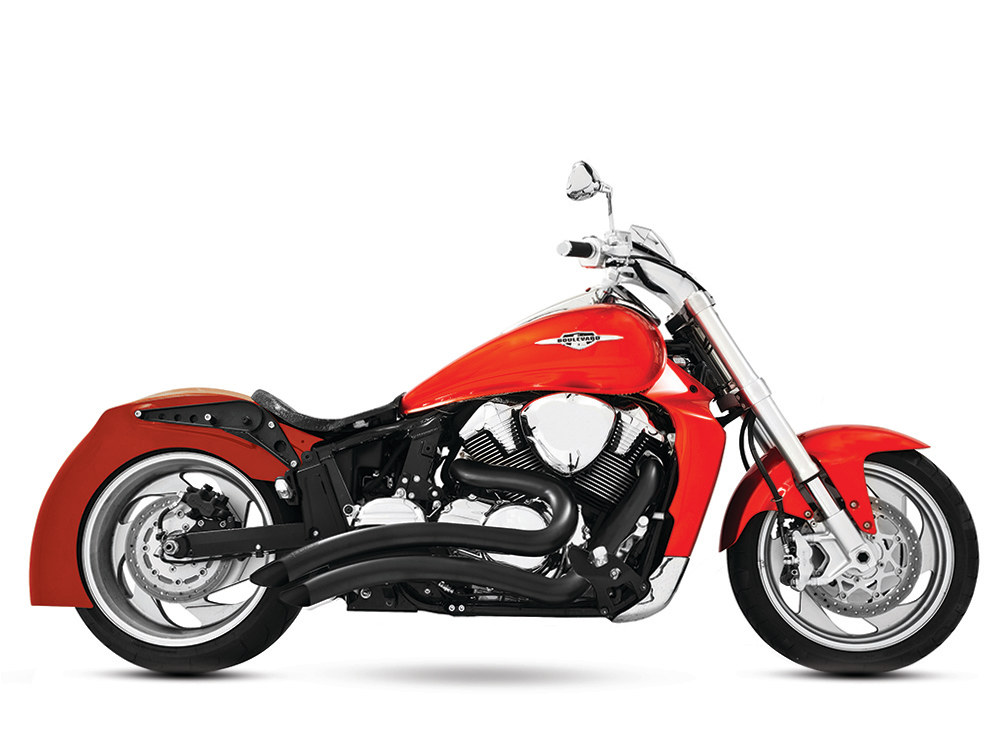 FREEDOM PERFORMANCE EXHAUST Sharp Curve Radius Exhaust with Black Finish. Fits Suzuki M109R 2006up.