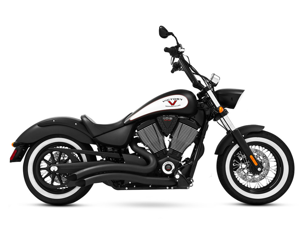 FREEDOM PERFORMANCE EXHAUST Sharp Curve Radius Exhaust – Black. Fits Victory Vegas, King Pin, Boardwalk, Highball & Judge 2008-2017