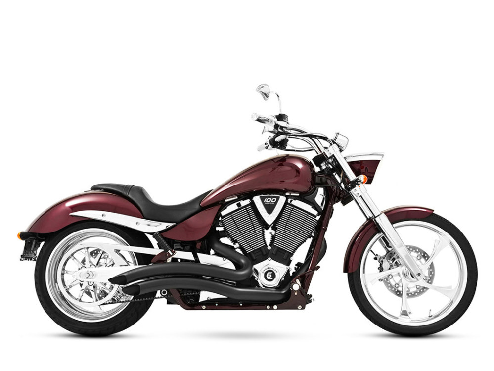 FREEDOM PERFORMANCE EXHAUST Sharp Curve Radius Exhaust – Black. Fits Victory Hammer & Jackpot 2008-2017