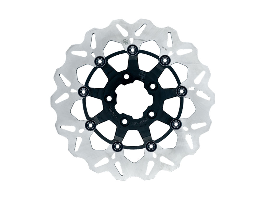 GBRAKES 12.6in. Front Wave Floating Disc Rotor – Contrast Cut. Fits Pan America 2021up with Spoke Wheel & CVO Touring 2023up