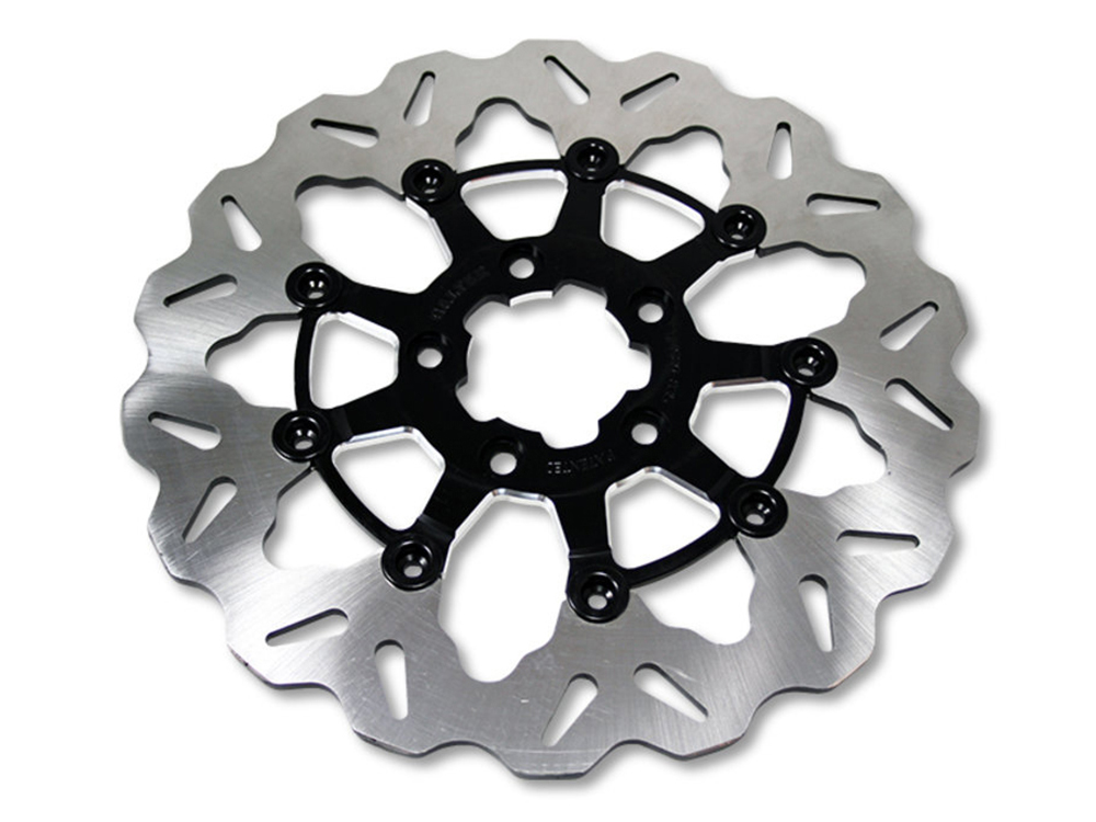 GBRAKES 11.8in. Rear Floating Wave Disc Rotor with Contrast Cut Carrier. Fits Touring 2008up.