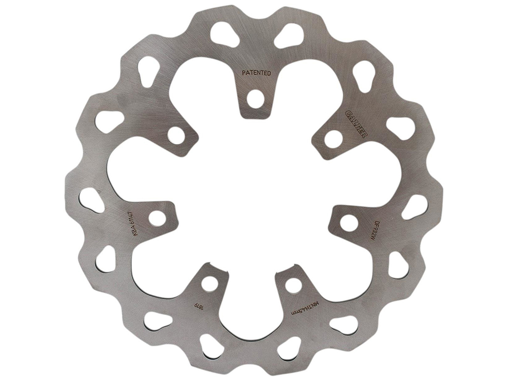 GBRAKES 11.8in. Front Wave Disc Rotor – Stainless Steel. Fits Touring 2014-2023 with HD Chisel or Slicer Wheel.