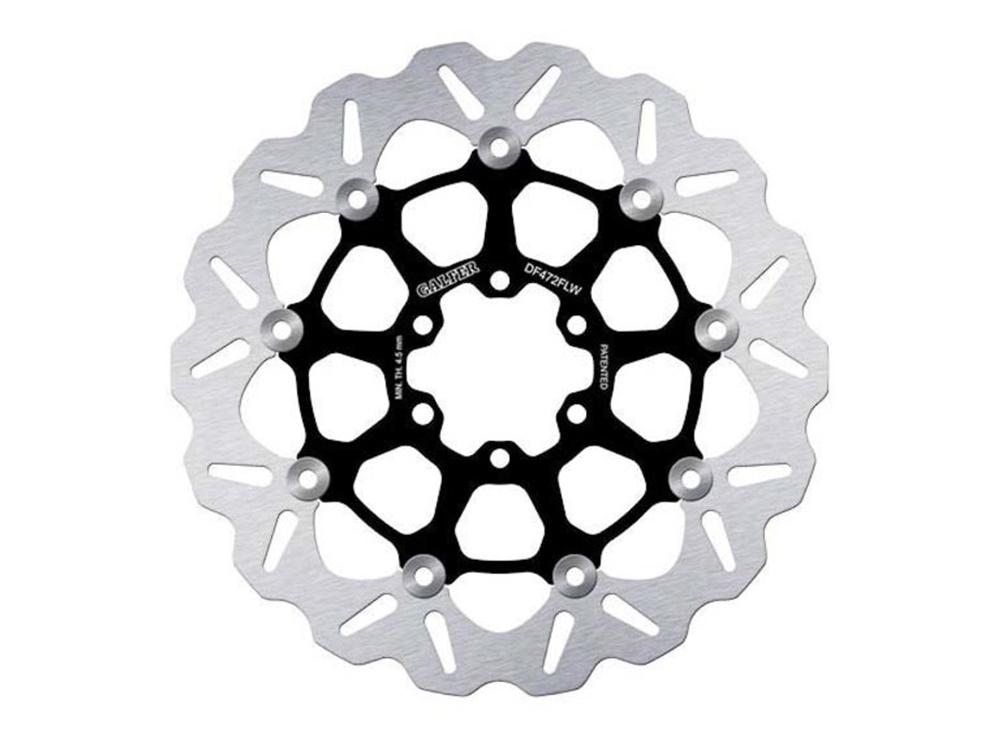 GBRAKES 11.8in. Front or Rear Wave Floating Disc Rotor with Black Carrier. Fits Victory & Indian 2014up