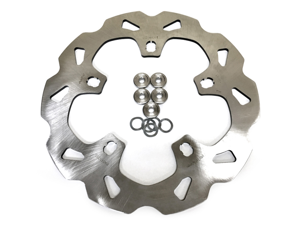 GBRAKES 11.8in. Front Wave Disc Rotor – Stainless Steel. Fits Touring 2014-2023 with OEM Wheel.