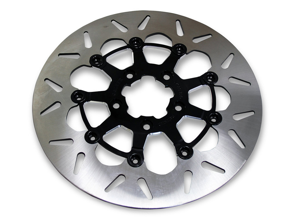 GBRAKES 11.5in. Front Round Floating Disc Rotor with Contrast Cut Carrier. Fits Big Twin & Sportster 2000-2014.