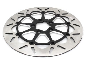 GBRAKES 13in. Front Round Floating Disc Rotor with Contrast Cut Carrier. Fits most Big Twin 2000up when upgrading to 13in. x 6 Piston Caliper. GBRAKES 13in. Front Round Floating Disc Rotor with Contrast Cut Carrier. Fits most Big Twin 2000up when upgrading to 13in. x 6 Piston Caliper.