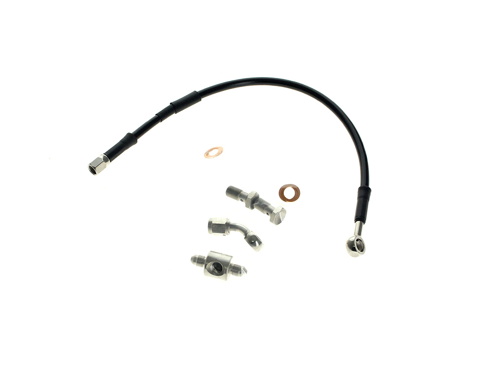 Goodridge Rear Brake Line – Black. Fits Dyna 1991-1999