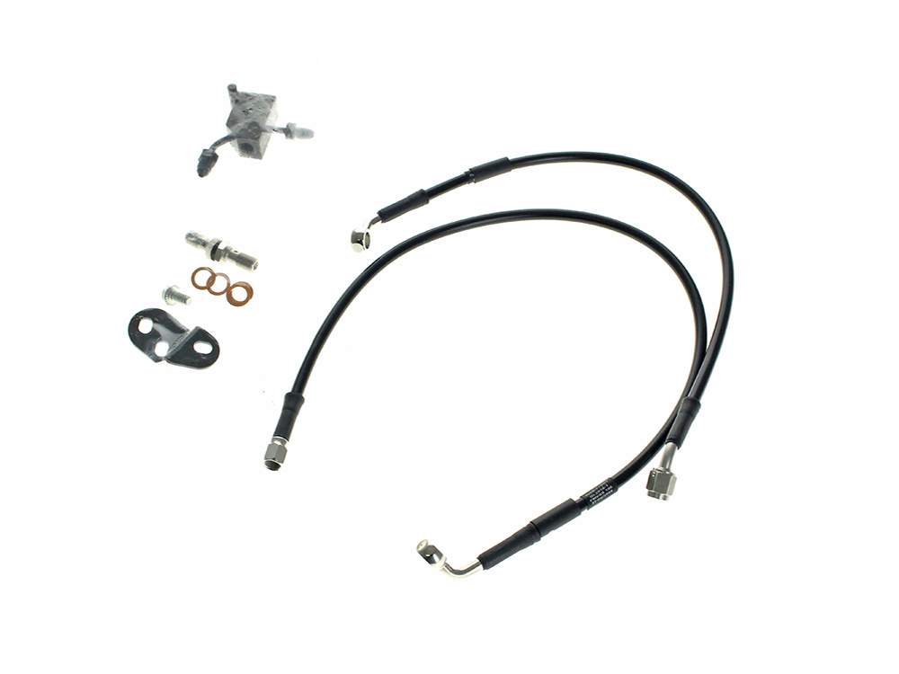 Goodridge Rear Brake Line – Black. Fits FL Softail 1987-1999