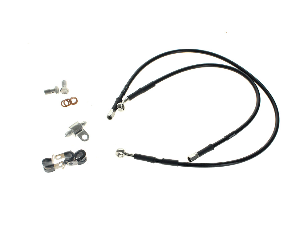 Goodridge Rear Brake Line – Black. Fits FX Softail 1987-1999