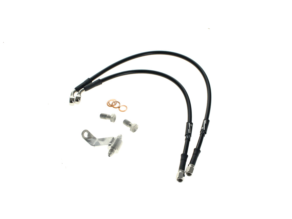 Goodridge Rear Brake Line – Black. Fits Dyna 2000-2007