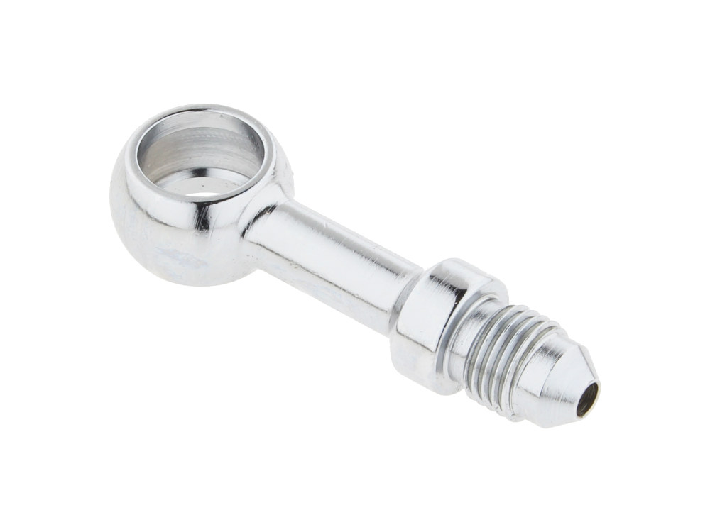 Goodridge Chrome 7/16in. ID, 180 Degree Straight Banjo – Male #3 End.