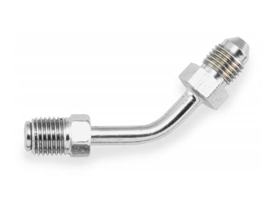 Adapter; Male #3 x 3/8-24 45o Bend