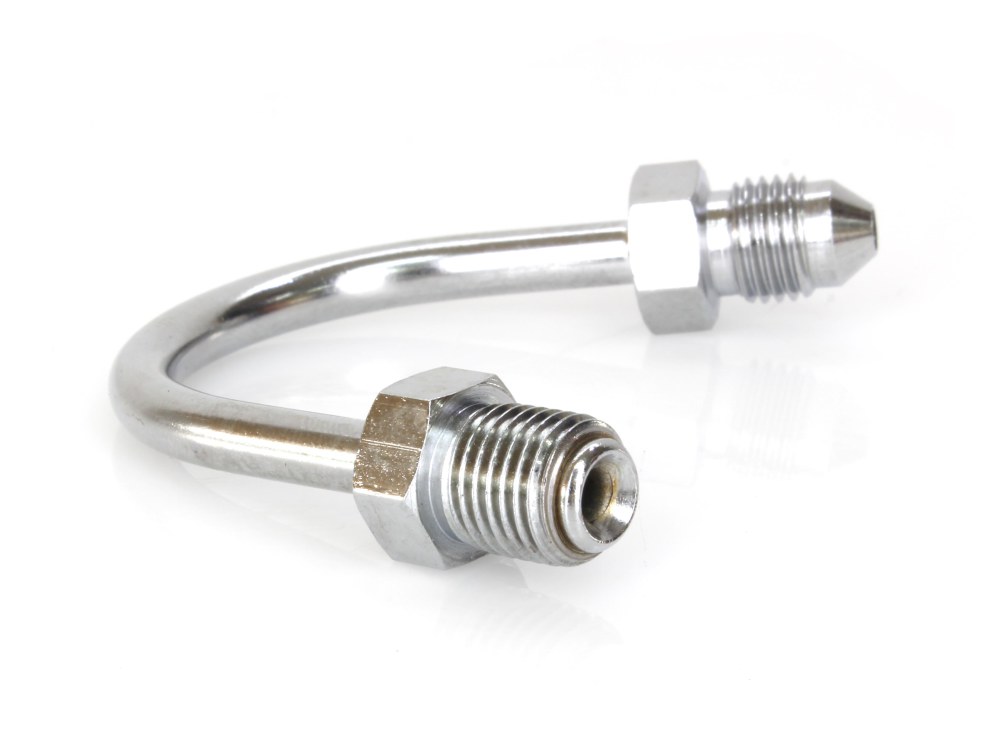 Goodridge Adapter Fitting 3/8-24 Inverted Flare x 150 Degree Bend to AN3 Line