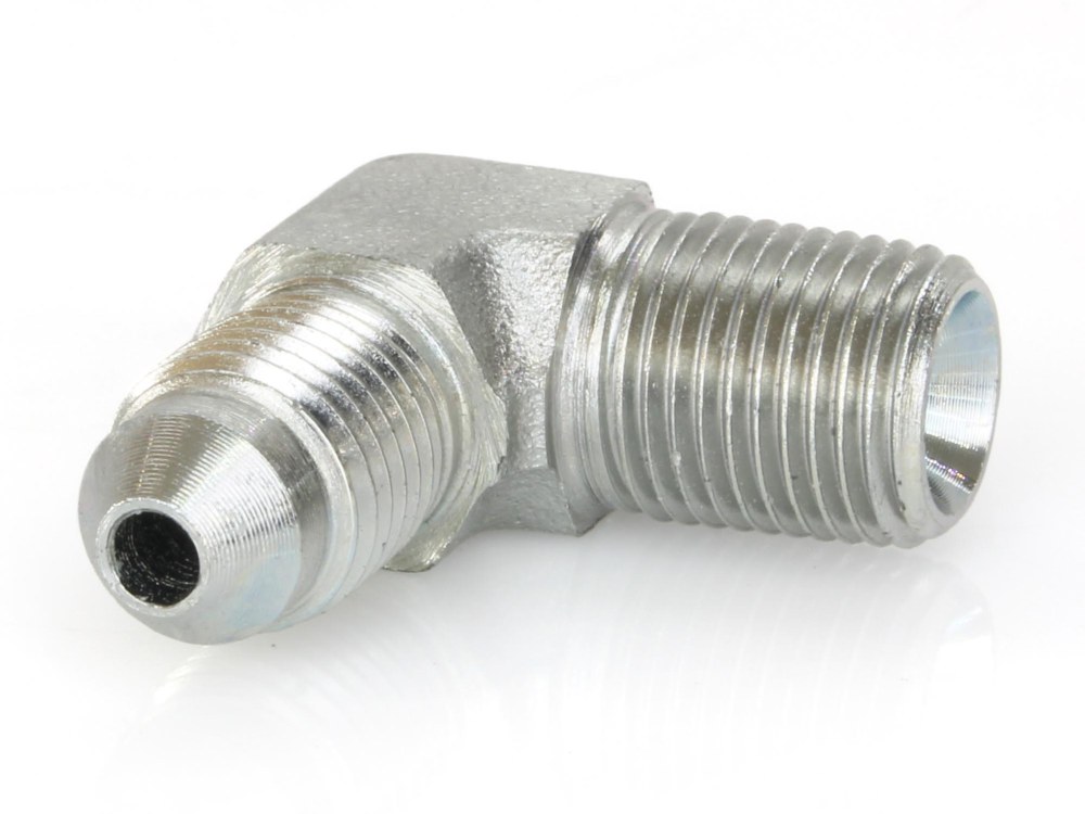 Goodridge Adapter Fitting 1/8in. NPT x 90 Degree Bend to AN3 Line